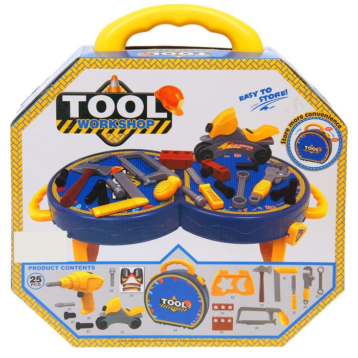 Игровой модуль "Юный слесарь", с механической дрелью, 25 элементов