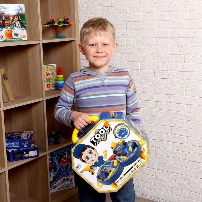 Игровой модуль "Юный слесарь", с механической дрелью, 25 элементов