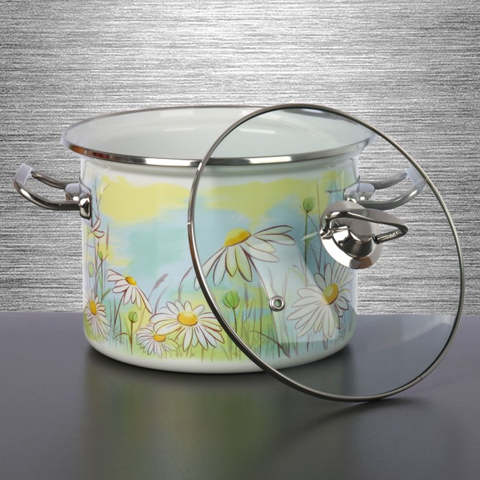 Набор кастрюль "Нежность", 3 шт: 2 л, 3 л, 5,5 л