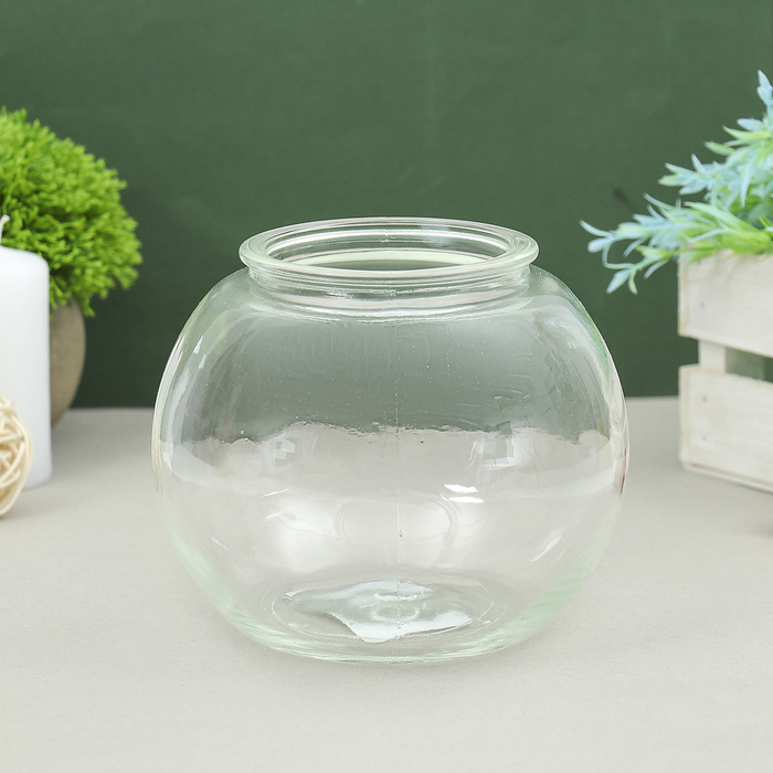 Ваза "Зара" 1,8л прозрачная  d-8.5х15х13.5 см