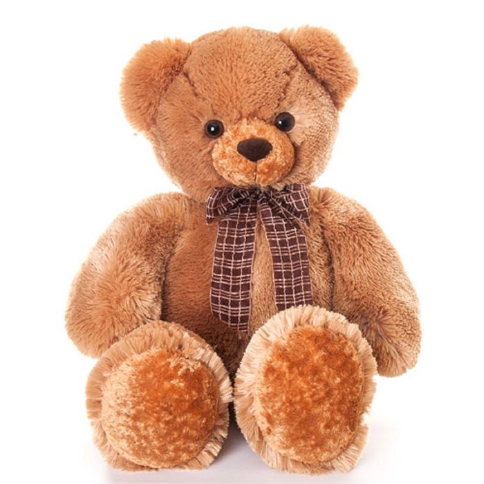 Мягкая игрушка "Медведь с бантом", цвет карамельный