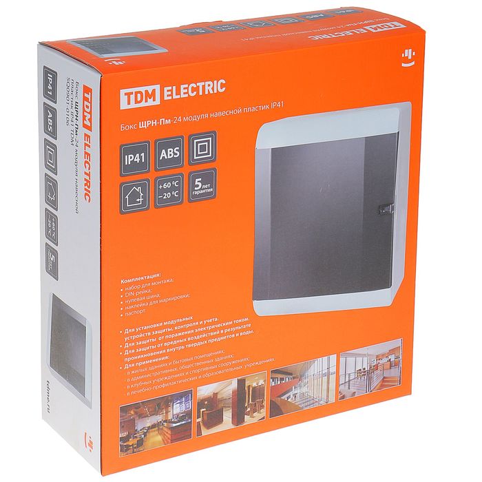 Щит TDM ЩРН-Пм-24 модуля, IP41, навесной, пластик, SQ0901-0106