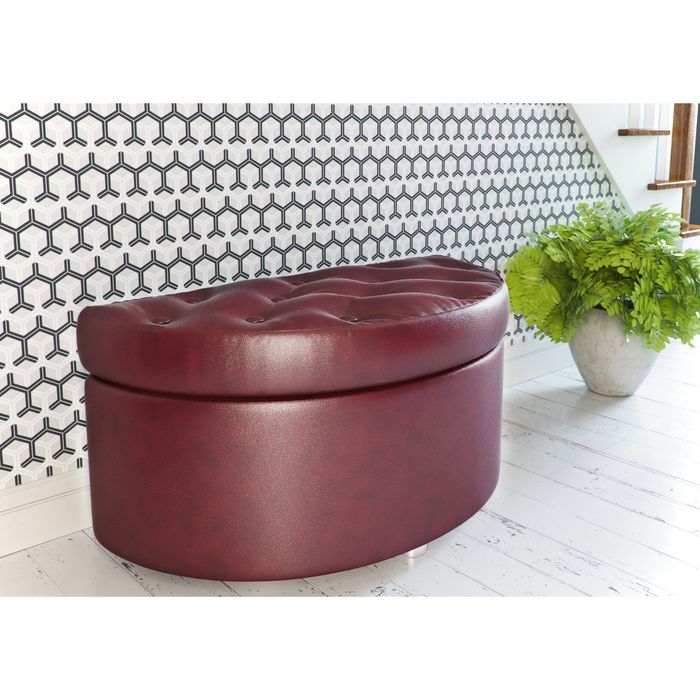 Банкетка ЛУНА 830*410*430, бордовый