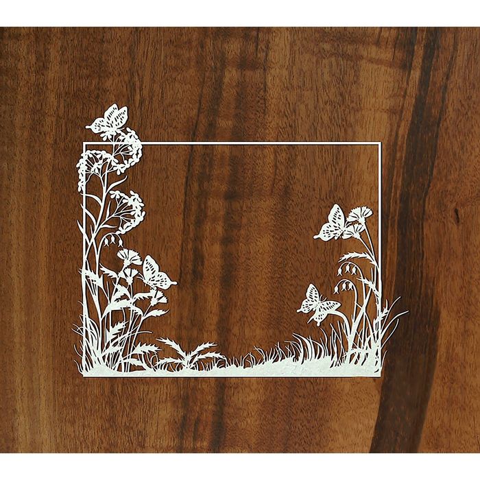 Чипборд-рамка "Бабочки в траве", толщ. 0,9-1,15 мм