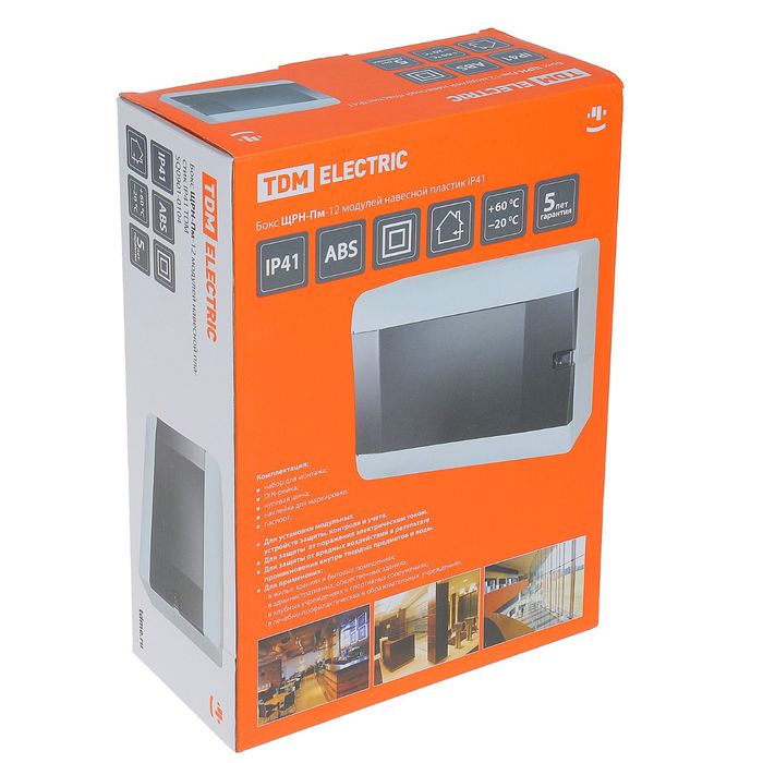 Щит TDM ЩРН-Пм-12 модулей, IP41, навесной, пластик, SQ0901-0104