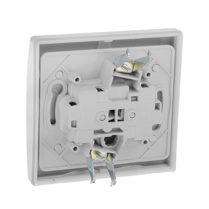 Выключатель TDM "Вуокса", 10 А, 2 клавиши скрытый, белый, SQ1803-0102