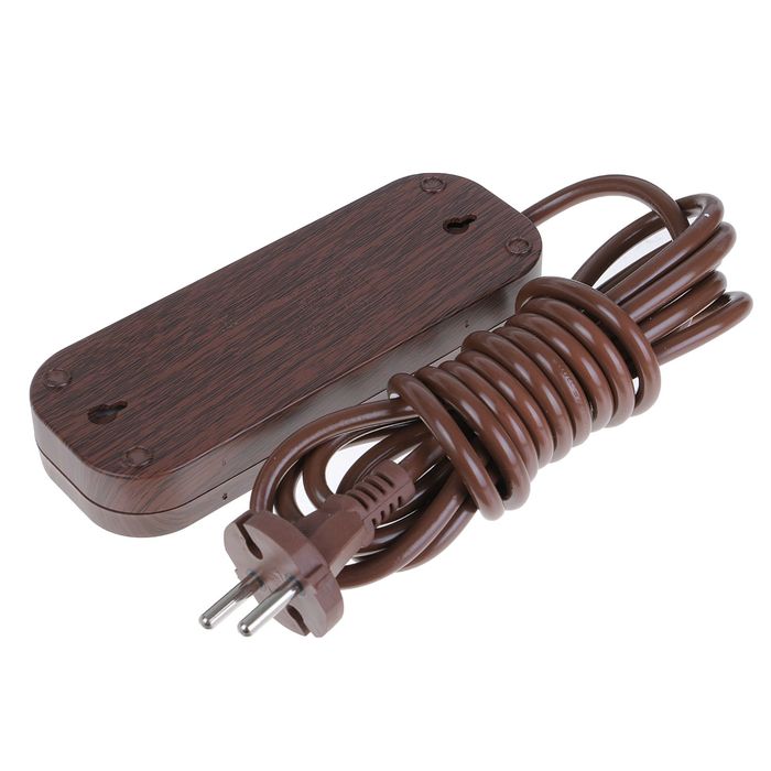 Удлинитель TDM У3, 3 гнезда, 3 м, ПВС 2х0.75 мм2, 10 А, 250 В, цвет бук, SQ1303-3201