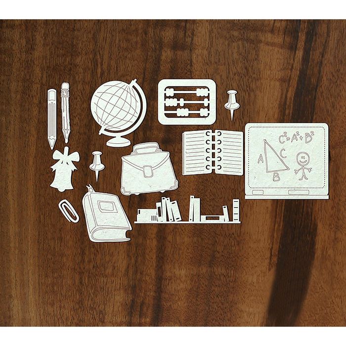 Набор чипбордов из 13 шт. "Школа", толщ. 0,9-1,15 мм