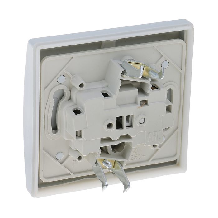 Выключатель TDM "Вуокса", 10 А, 1 клавиша, скрытый, с подсветкой, цвет серый, SQ1803-0105