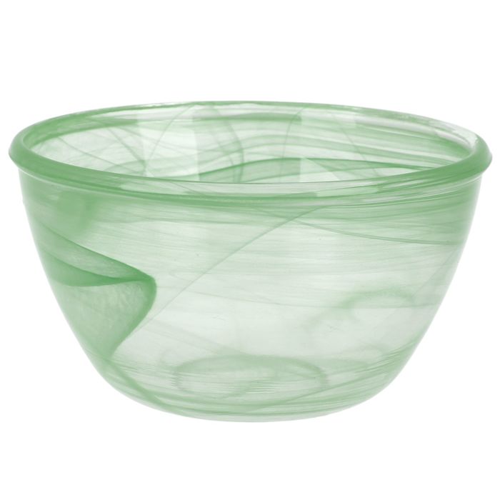 Салатник 600 мл "Оливия", 15 см, алебастр, цвет зеленый