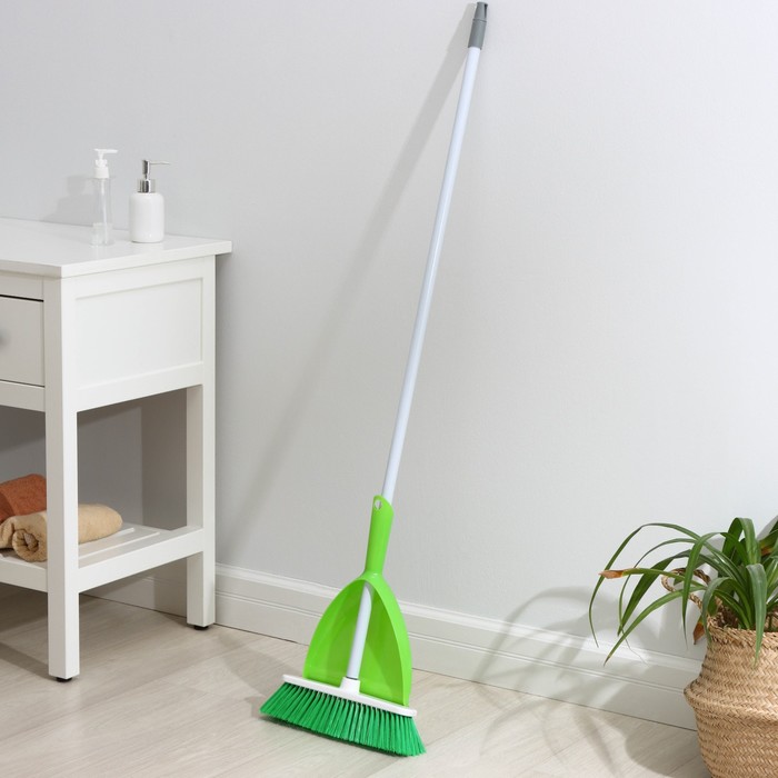 

Комплект Elite Venecia, 3 в 1: швабра, черенок 120 см, совок, цвет салатовый