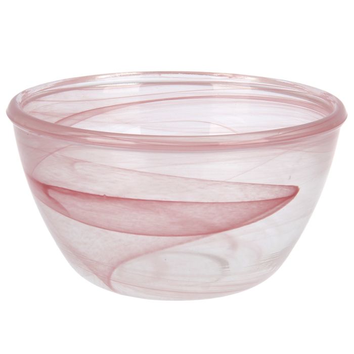 Салатник 600 мл "Оливия", 15 см, алебастр, цвет розовый