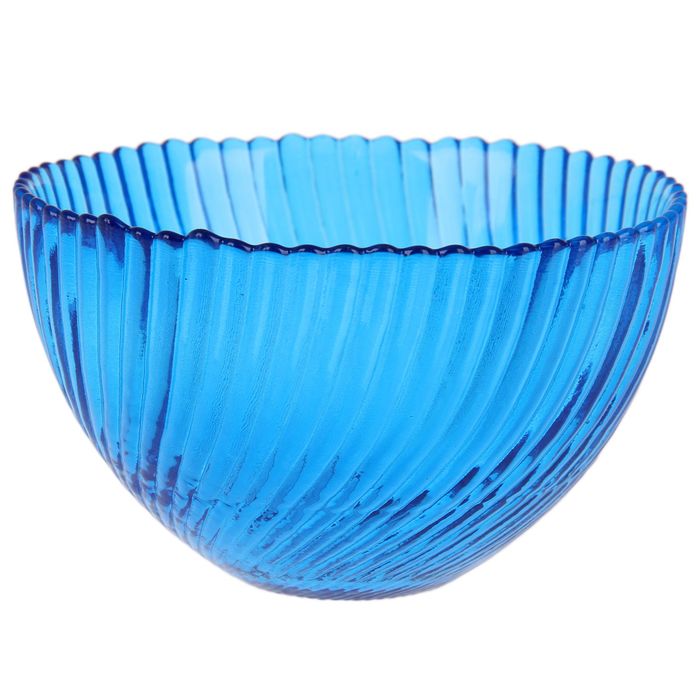 Салатник 350 мл "Альтера", 12 см, цвет синий прозрачный