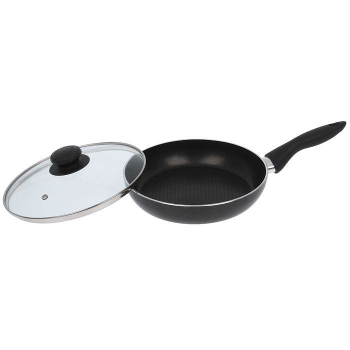 Сковорода 22 см, стеклянная крышка