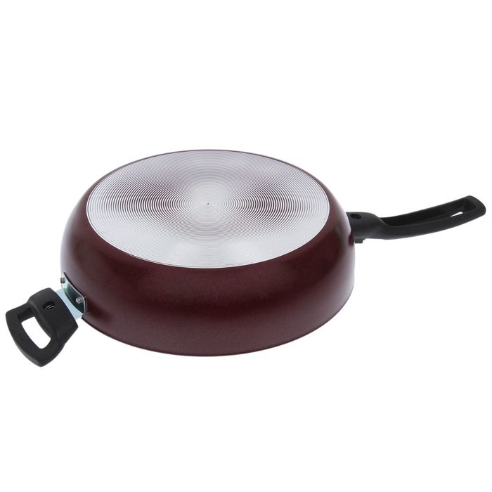 Сотейник 26 cм "Хозяюшка", 2 ручки, стеклянная крышка, антипригарное покрытие