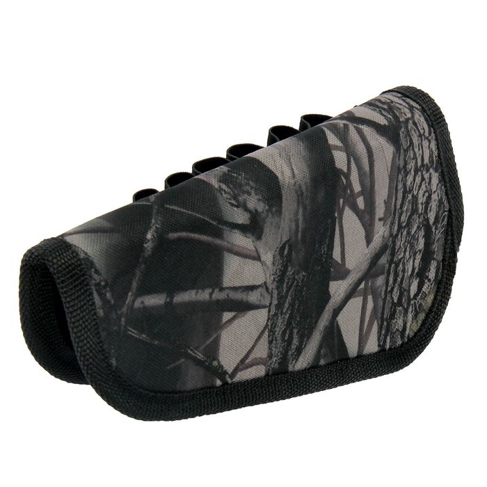 Патронташ камуфлированный на приклад 6 патронов 12-16 к на липучке