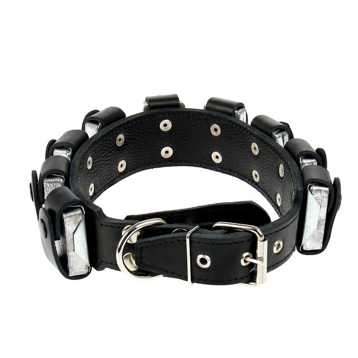 Ошейник кожаный грузовой большой, 9-10 грузов, ош 58-64 см