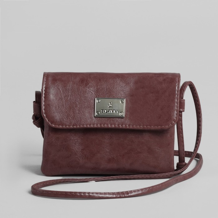 Сумка женская на молнии, 3 отдела, 1 наружный карман, длинный ремень, цвет сиреневый