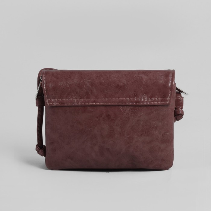 Сумка женская на молнии, 3 отдела, 1 наружный карман, длинный ремень, цвет сиреневый