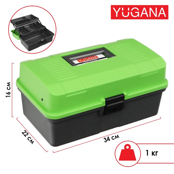 фото Ящик yugana двухполочный, цвет зеленый