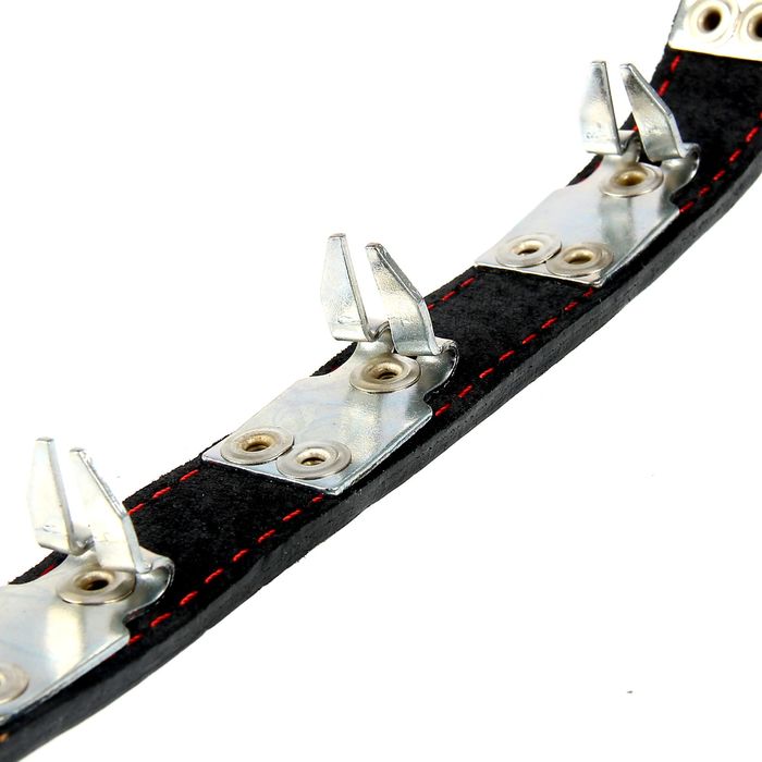 Ошейник кожаный строгий двухслойный, с кожаной удавкой, обхват 53 см