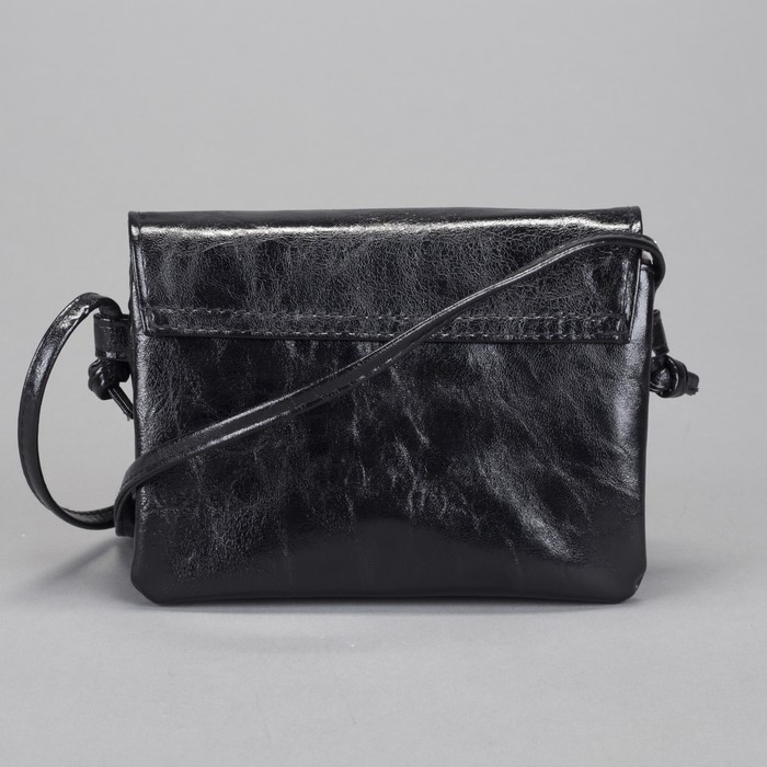 Сумка женская на молнии, 3 отдела, 1 наружный карман, длинный ремень, чёрная