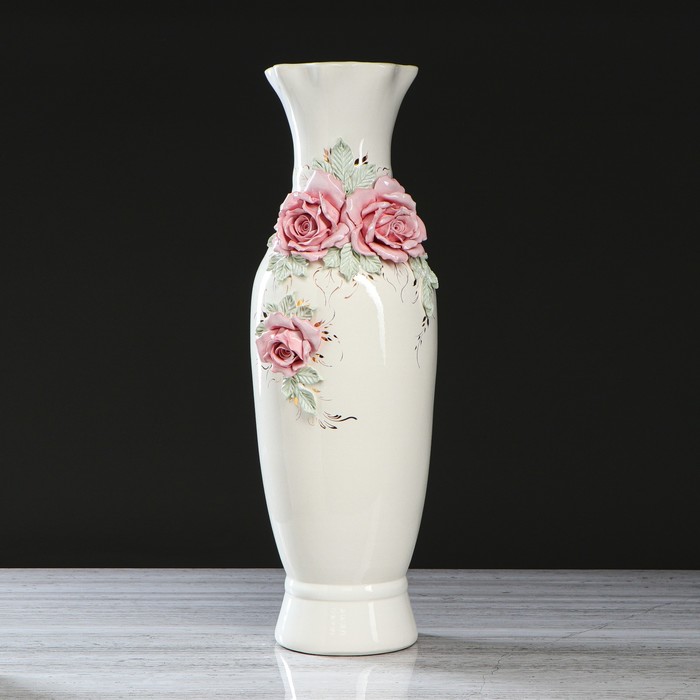 Ваза напольная "Илона" цветная лепка, золото