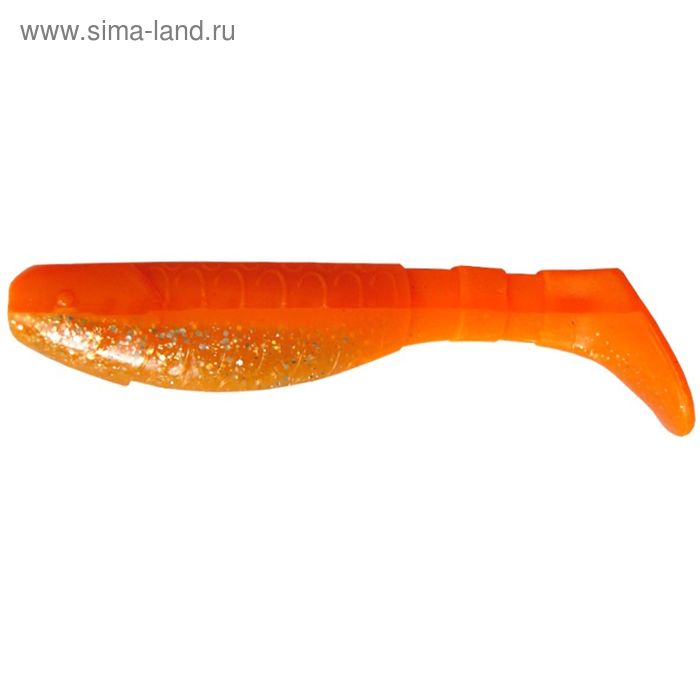 chubby orange  sparkles Виброхвост Helios Chubby Orange & Sparkles, 9 см, 5 шт. (HS-4-022)