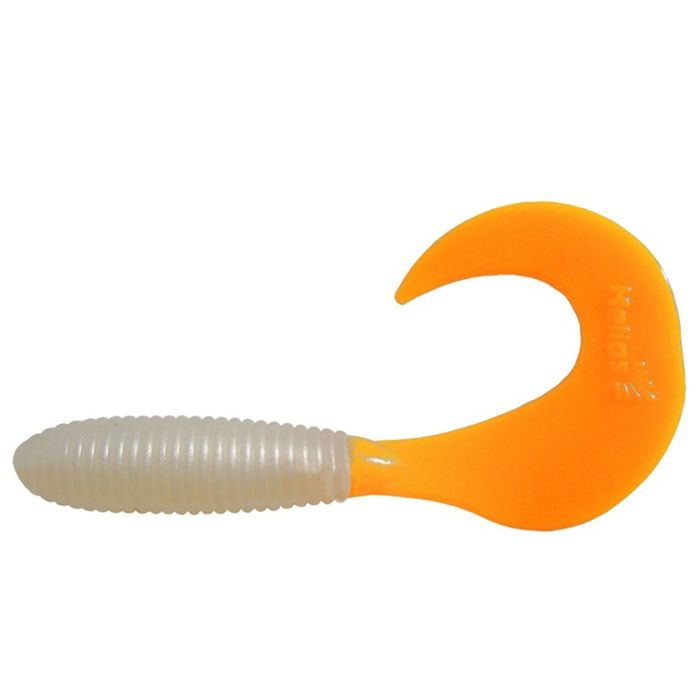 Твистер Helios Credo 8,5 см Pearl &amp; Orange HS-11-019 (набор 7 шт)