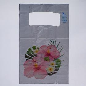 Пакет "Цветы", полиэтиленовый, майка, 28 х 55 см, 35 мкм от Сима-ленд