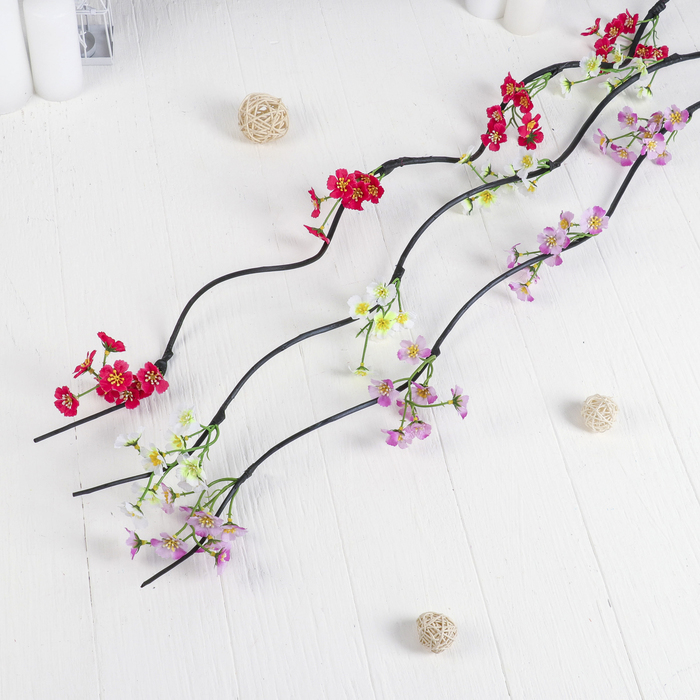 Декоративная ветка "Незабудка" микс