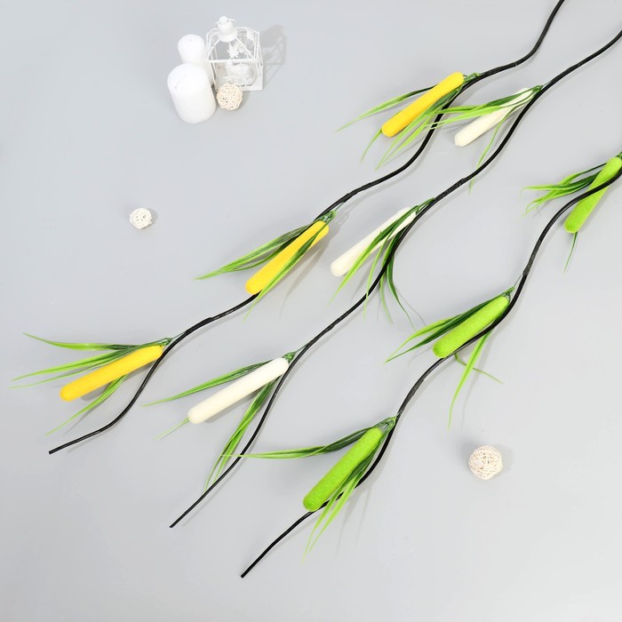 Декоративная ветка "Камыш" микс