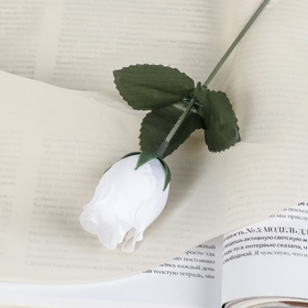 Цветы искусственные 'Роза' 23 см, белая Ош