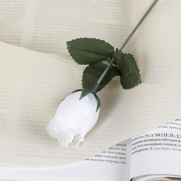Цветы искусственные Роза 23 см, белый цветы искусственные роза глория 9х60 см белый
