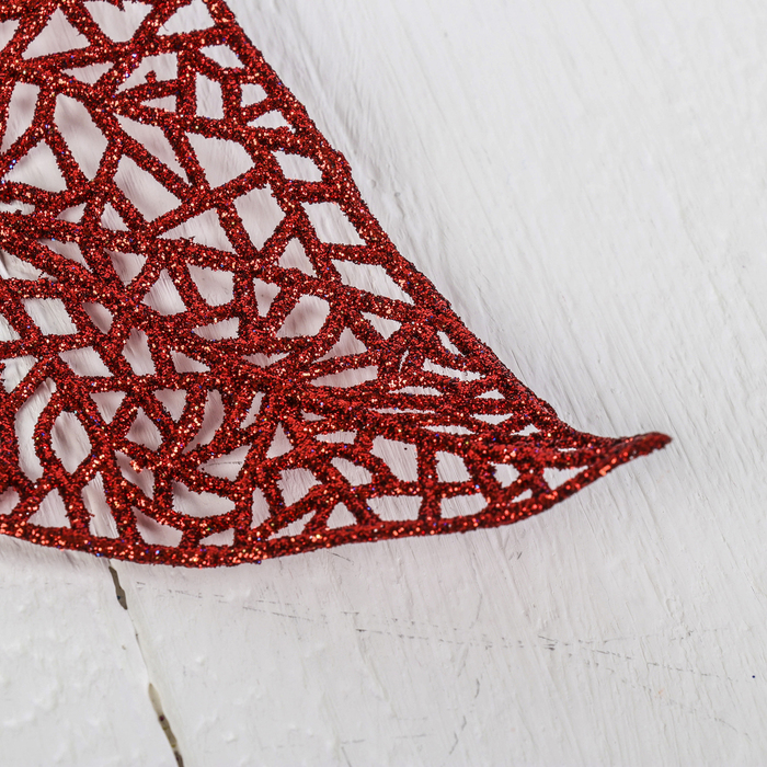 Ветка для декора "Волнистый ажурный лист" микс