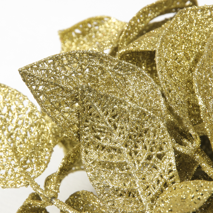 Ветка для декора "Букет с резными листьями" микс