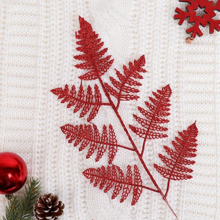 Ветка для декора "Папоротник" микс