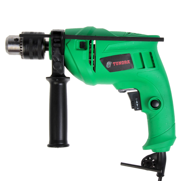Дрель ударная TUNDRA basic DU-001-500, 500 Вт, 0-3100 об/мин, патрон ключевой 13 мм