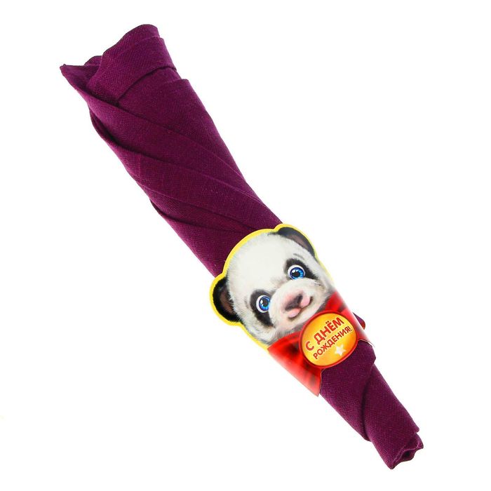 Кольцо для салфеток "С Днем рождения", 15 х 7 см