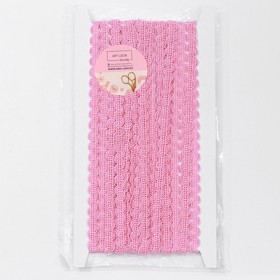 Тесьма декоративная «Волна», 9 мм, 10 ± 1 м, цвет розовый №04 от Сима-ленд