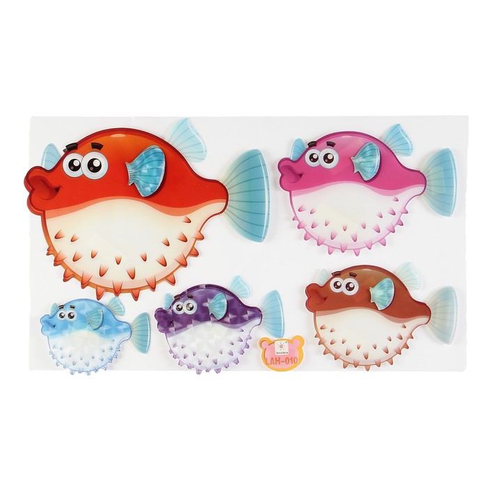 Наклейка пластик многослойная 5D "Природа" МИКС 60х30 см