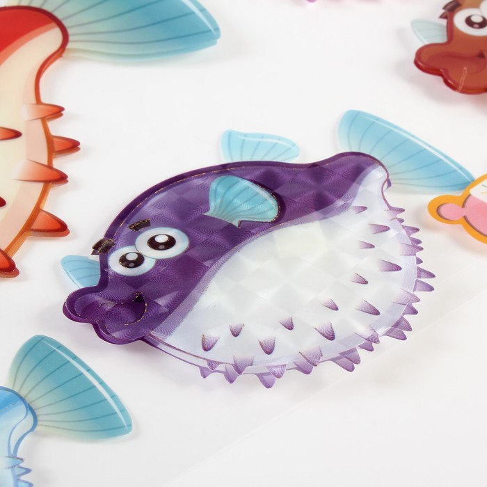 Наклейка пластик многослойная 5D "Природа" МИКС 60х30 см