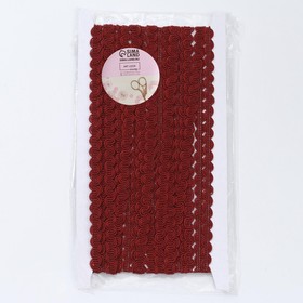 Тесьма декоративная «Волна», 9 мм, 10 ± 1 м, цвет бордовый №48 от Сима-ленд
