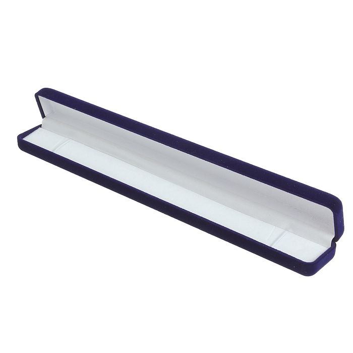 Футляр под браслет/цепочку/часы 23,5*3*2, цвет синий, вставка белая