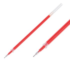 Стержень гелевый, красный, линия 0.5 мм ,внутренний d-2.4 мм, L-128 мм, (игольчатый пишущий узел) пластик/металл Ош