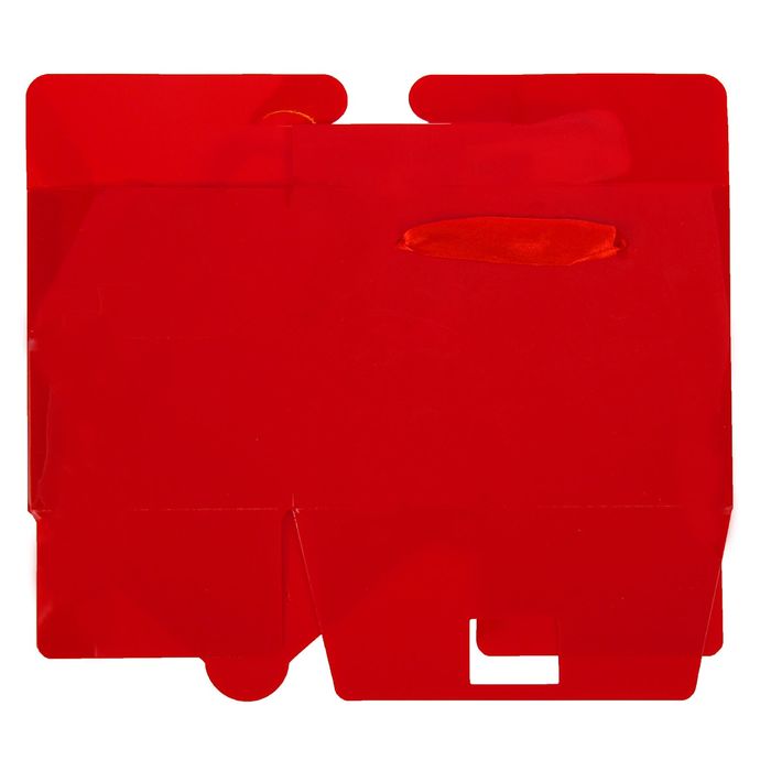 Коробка сборная пластик, красный, 15 х 11,5 х 6 см