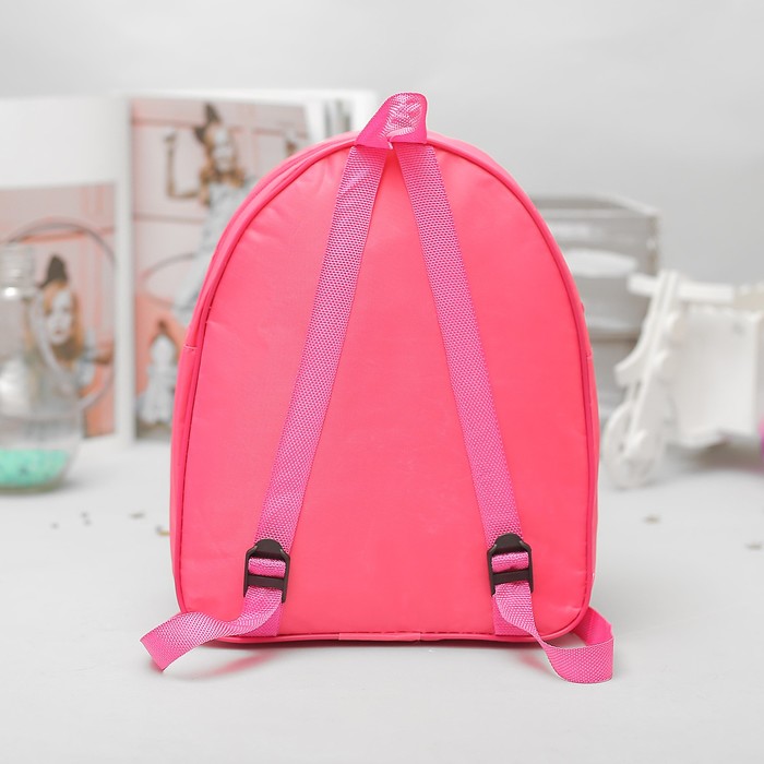 Рюкзак детский на молнии "Бабочки", 1 отдел, цвет малиновый