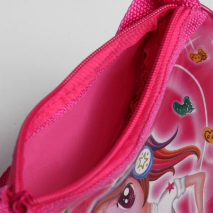 Сумка детская на молнии "Диджей", 1 отдел, регулируемый ремень, цвет малиновый