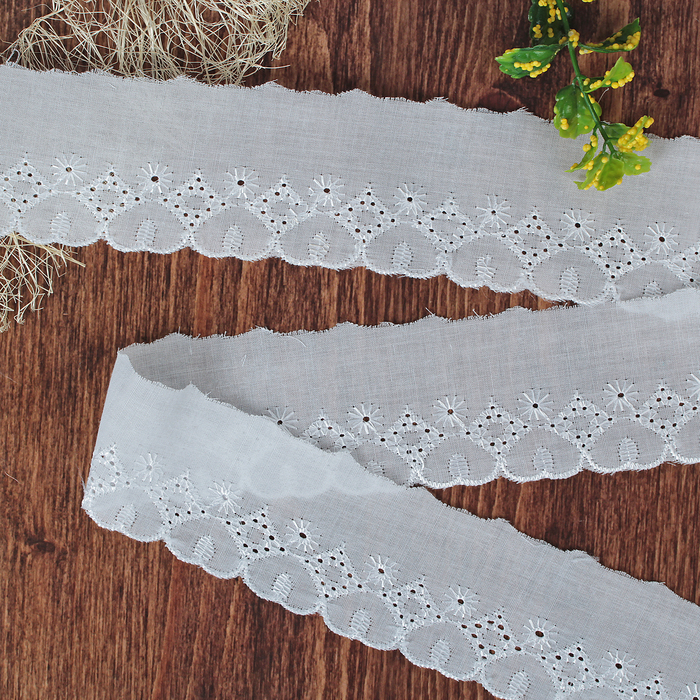 Кружево "Шитьё", ширина 50мм, 14±1м, цвет белый