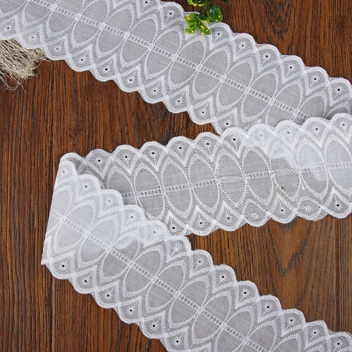 Кружево "Шитьё", ширина 100мм, 14±1м, цвет белый